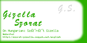 gizella szorat business card